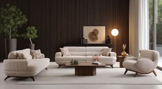 Product img 2, Napoli Ahşap Ayaklı Koltuk Takımı